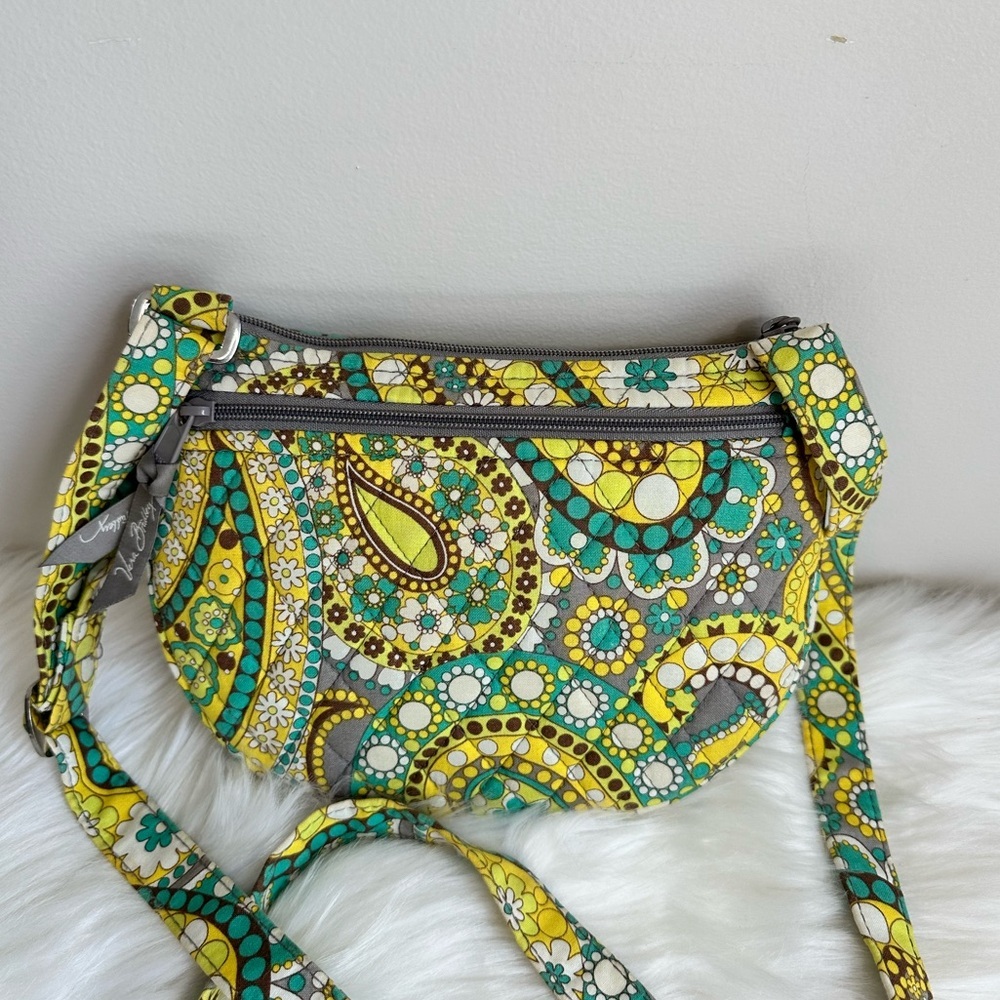 Vera Bradley Lizzy Lemon Parfait Yellow Crossbody Bag - Picture 3 of 16